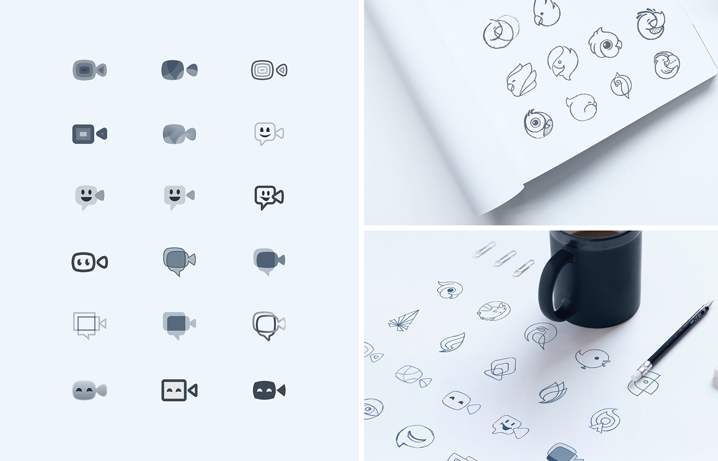 visual identity UX UI Application Design Logo Design brand identity sketches Pictogram Set guideline brandbook