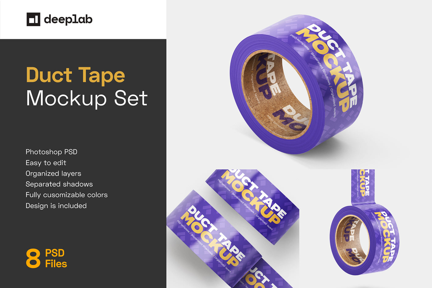 band branding  duct Glue Mockup photoshop premium scotch tape free