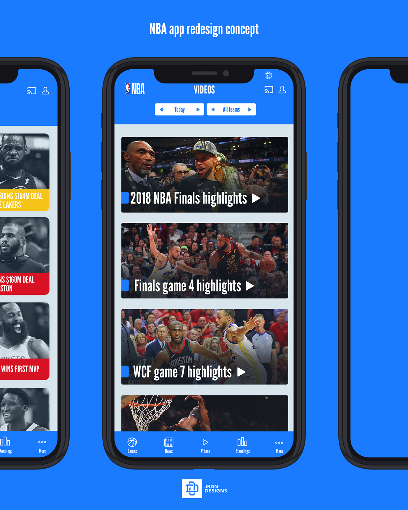 app NBA UI Web sports