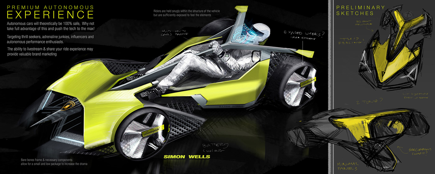 car design gravity sketch lamborghini vr Oculus Rift car Autonomous photoshop design Automotive design