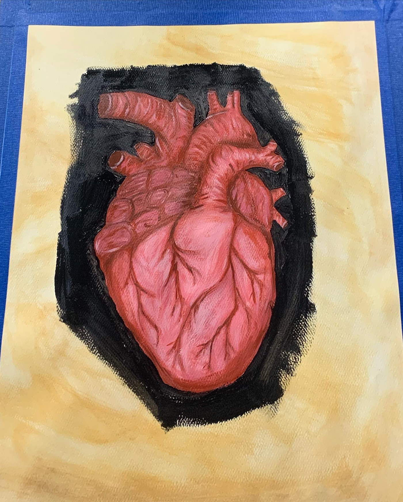 Acrylic paint heart image transfer ndcl
