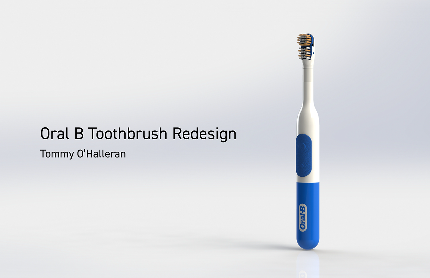 Solidworks cad 3d modeling toothbrush oral b redesign