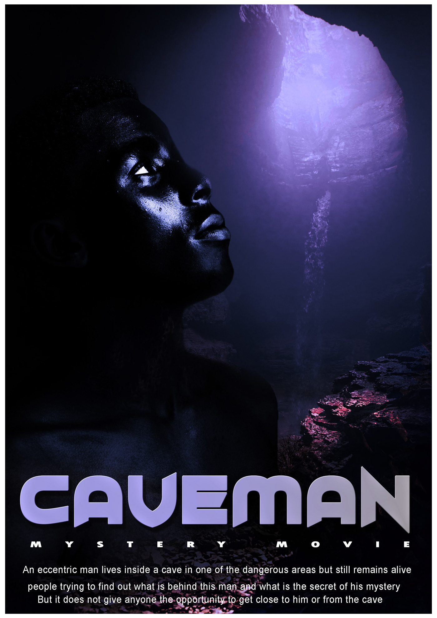 caveman design imaginary movie photoshop poster