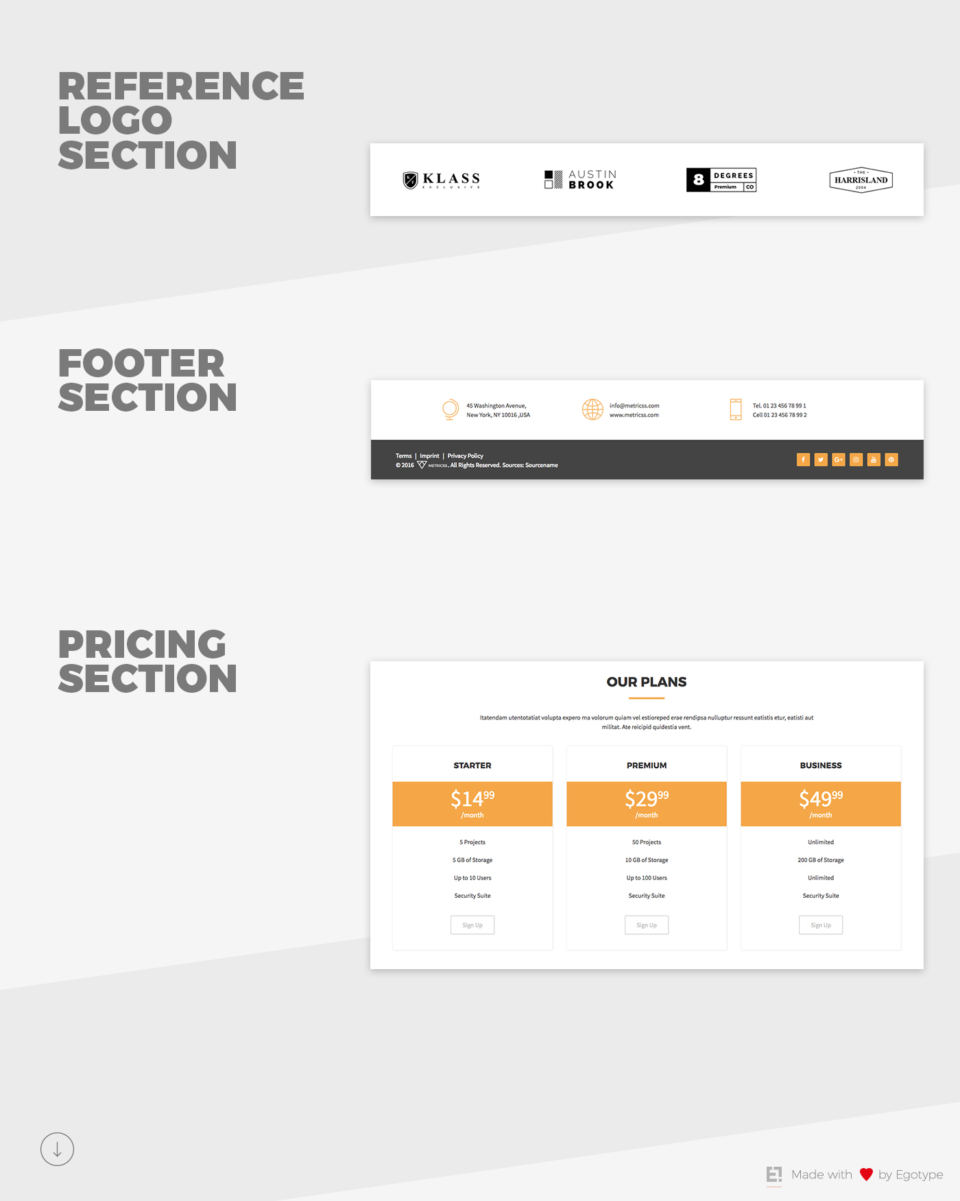 landing page UI ux mobile app statistics portfolio agency Responsive bootstrap