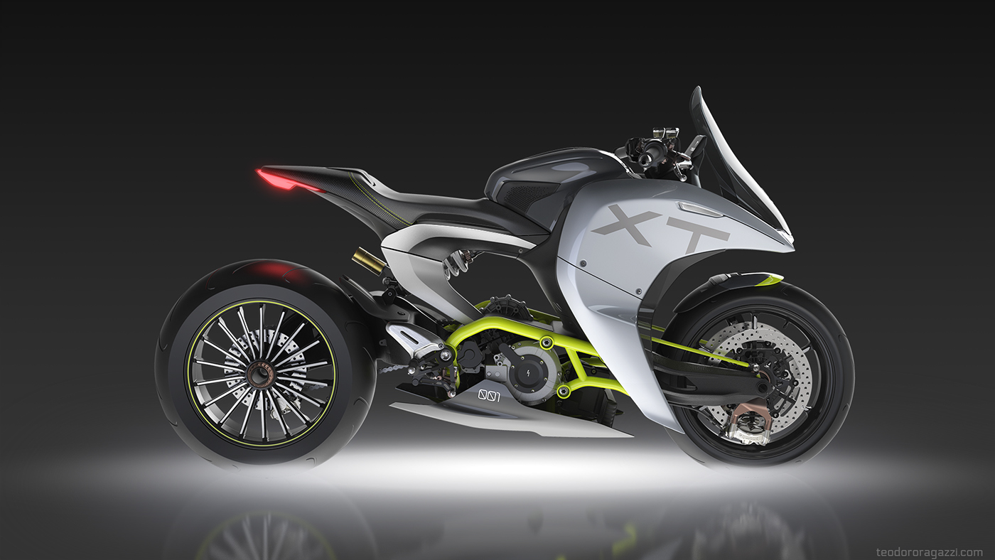 concept Bike 3D design transportation rendering sketch Maya Alias electric