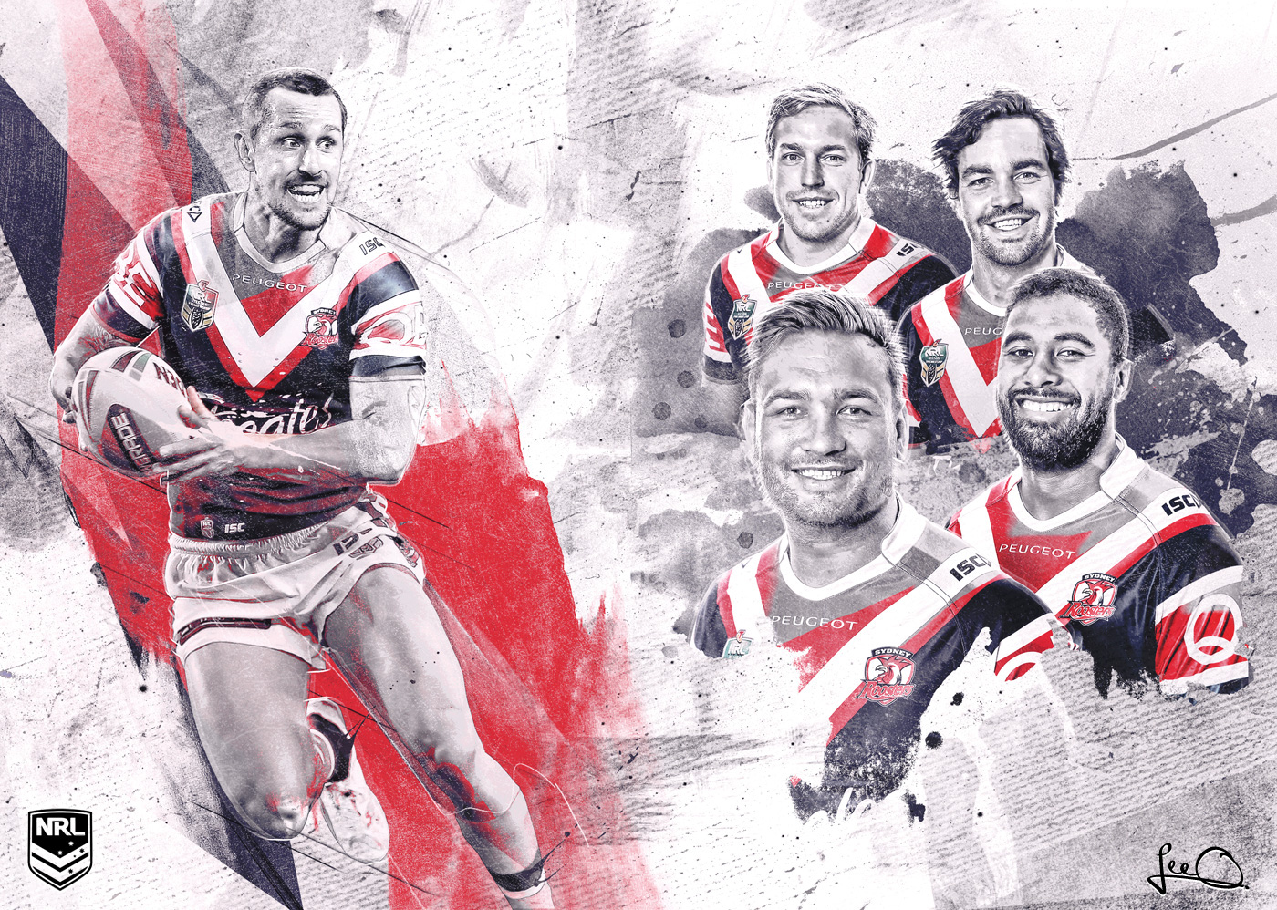 NRL rugby league sports art Sports Design
