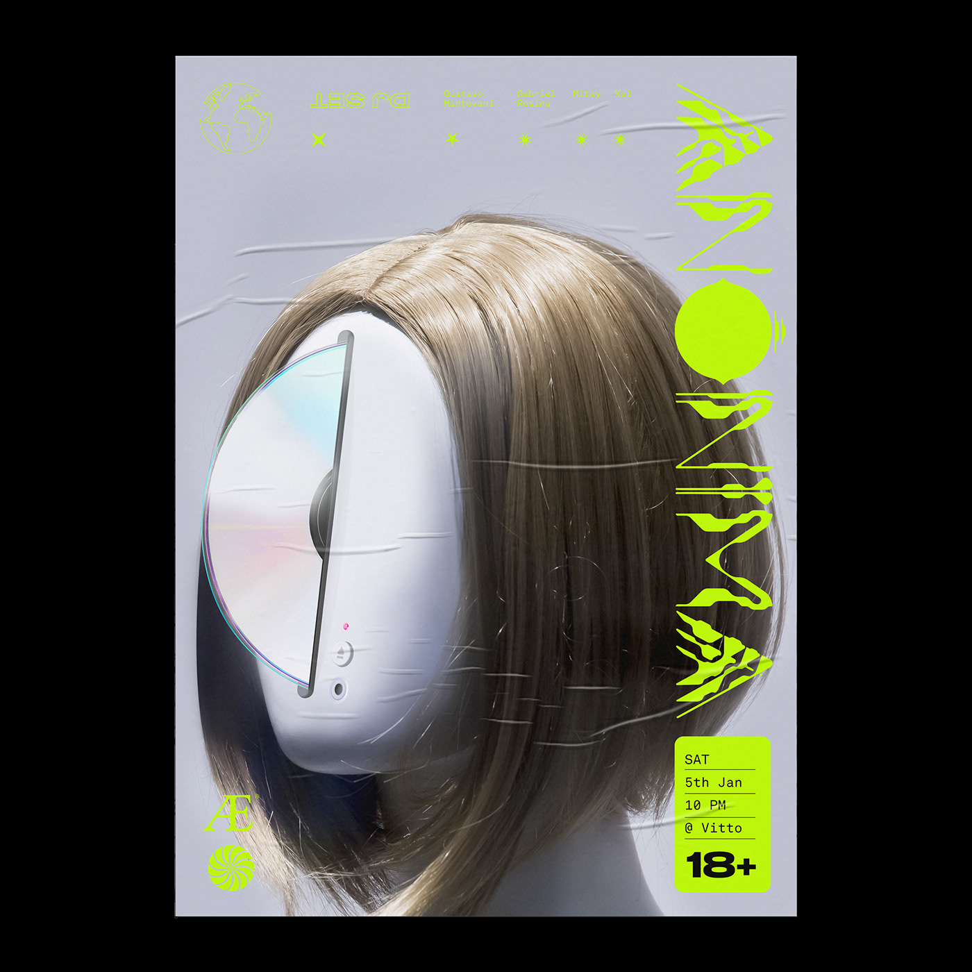 Adobe Portfolio mask Masquerade poster surreal experimental type display font