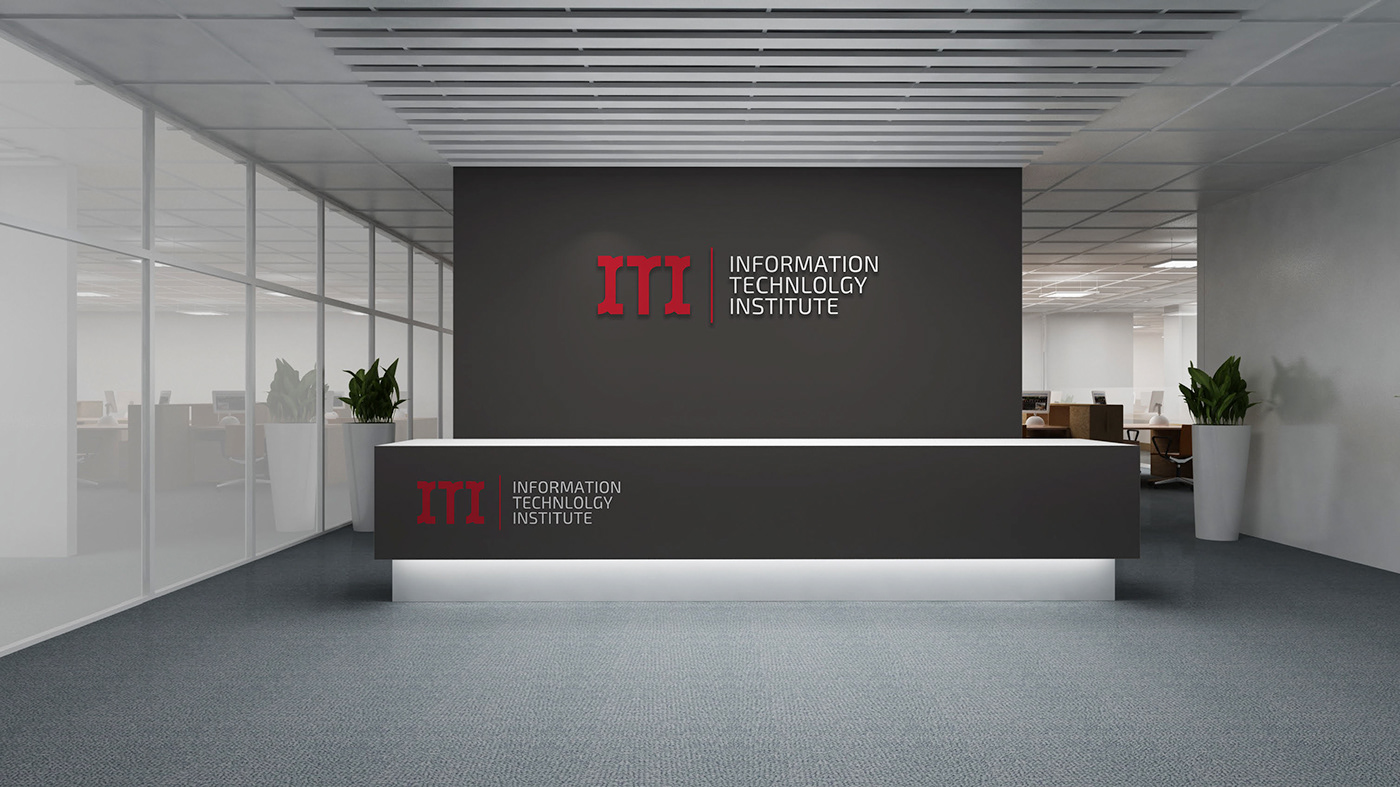branding  identity information institute International learning logo Technology temple typo