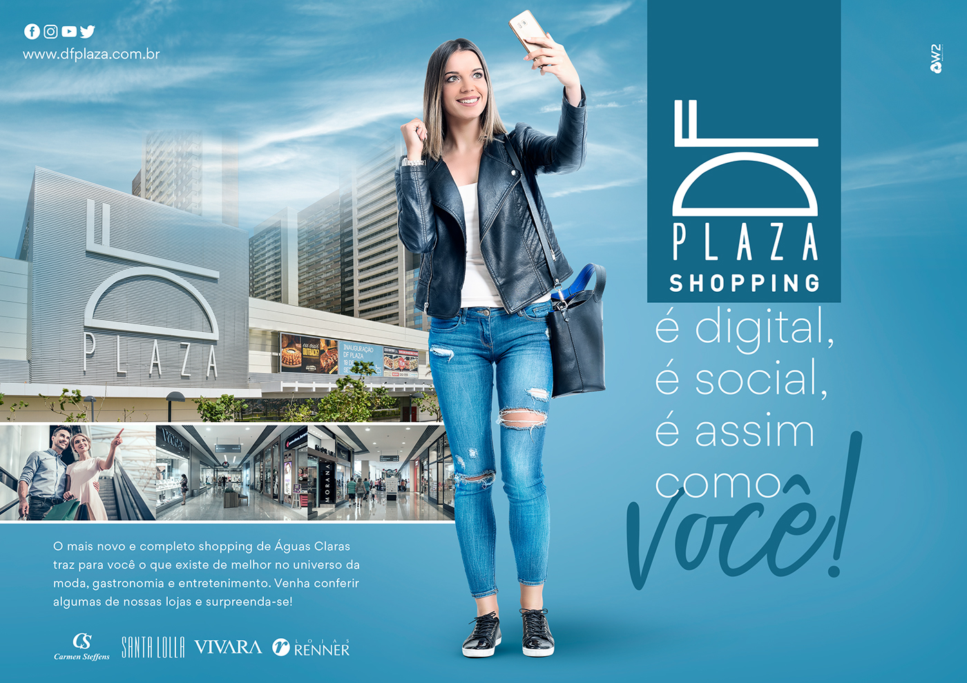 Shopping moda estilo brasilia conceito retouch photoshop  social media