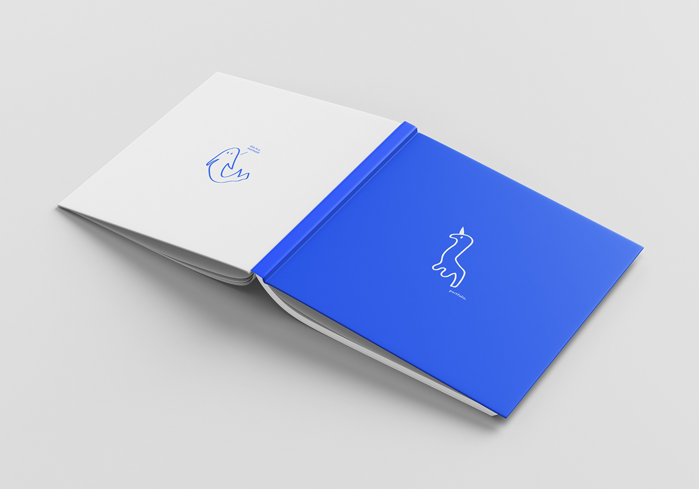 blue book Playful Pocket size portfolio square