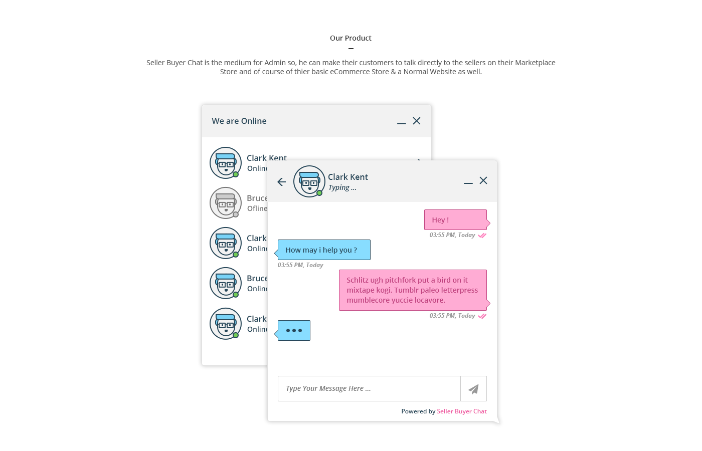 Chat app UI ux seller ILLUSTRATION  Character Icon Ecommerce Marketplace