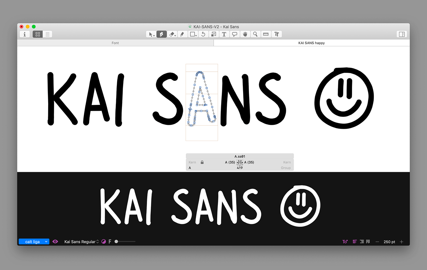font kaisans Typeface typography  