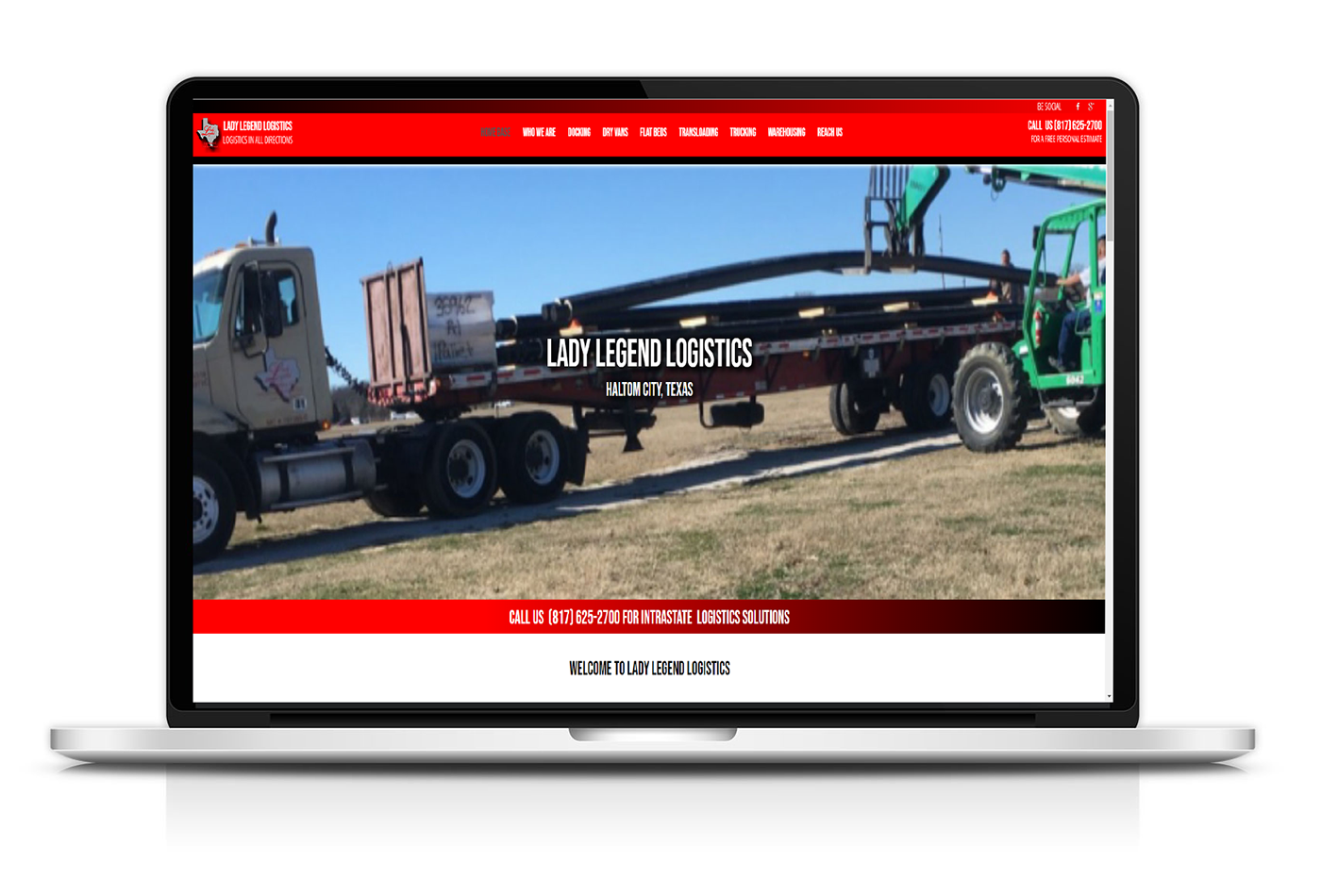 trucking Web Design  adobe muse