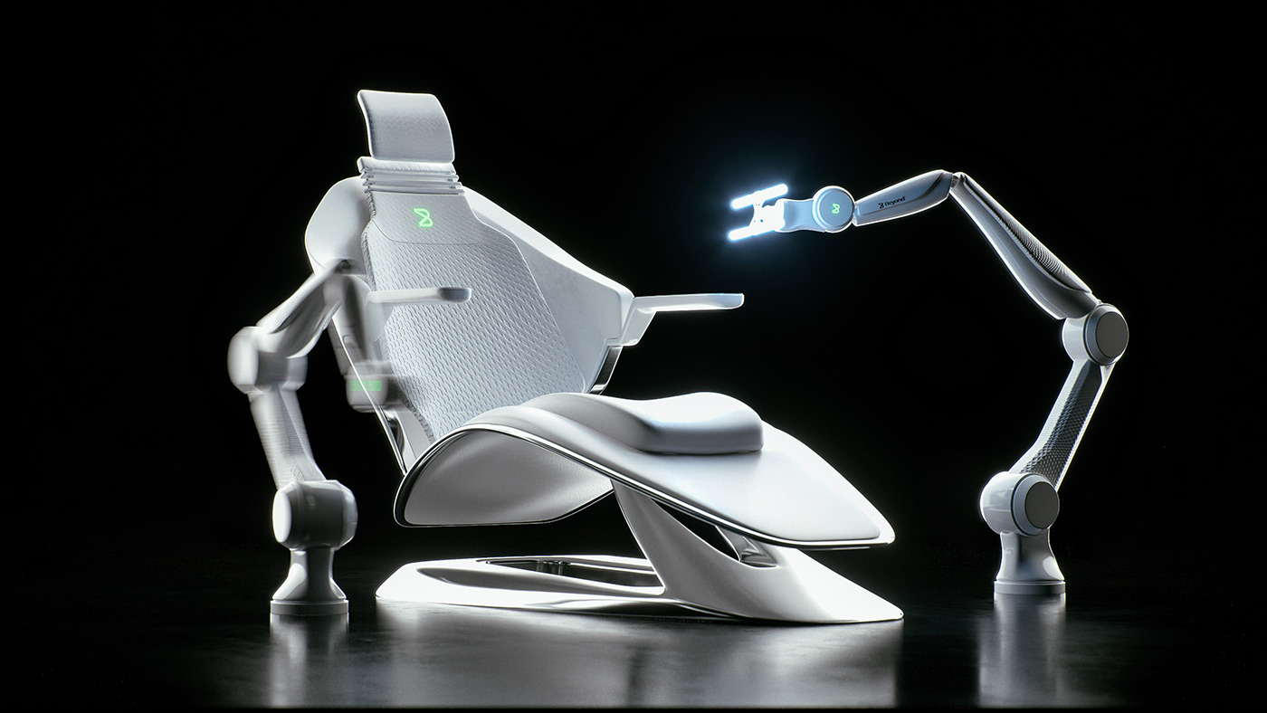 healthcare design artificial intelligence product design  robotic automation robot arm Cyberpunk Ivan Zhurba Medical Equipment design