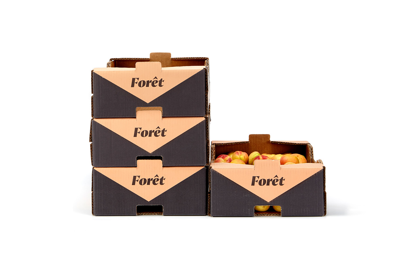 naming Fruit Pack packaging fruit box cardboar box design Logotype fruit branding Van