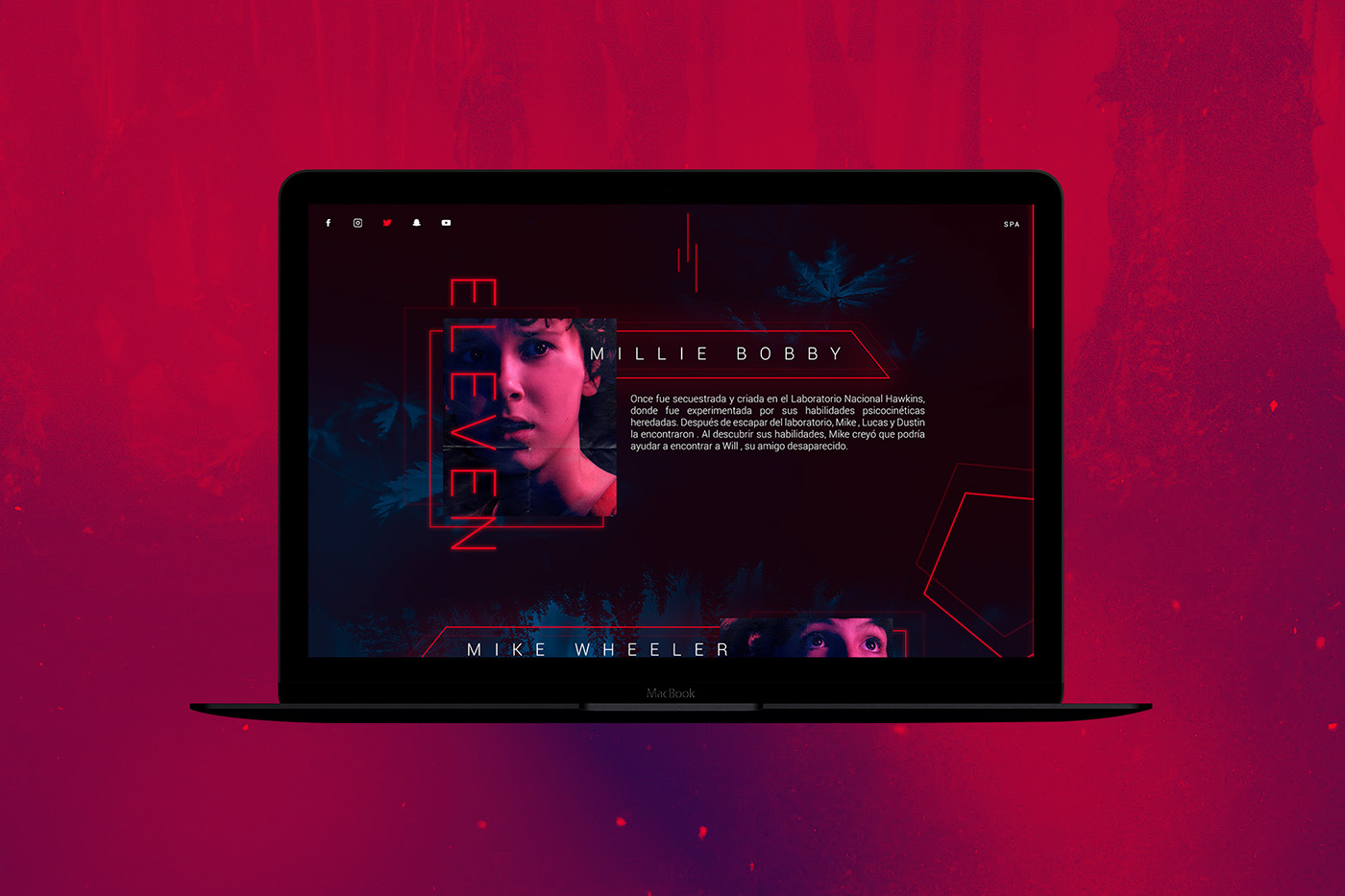 stranger things ux Netflix Movies movie dustin redesign Web typography  