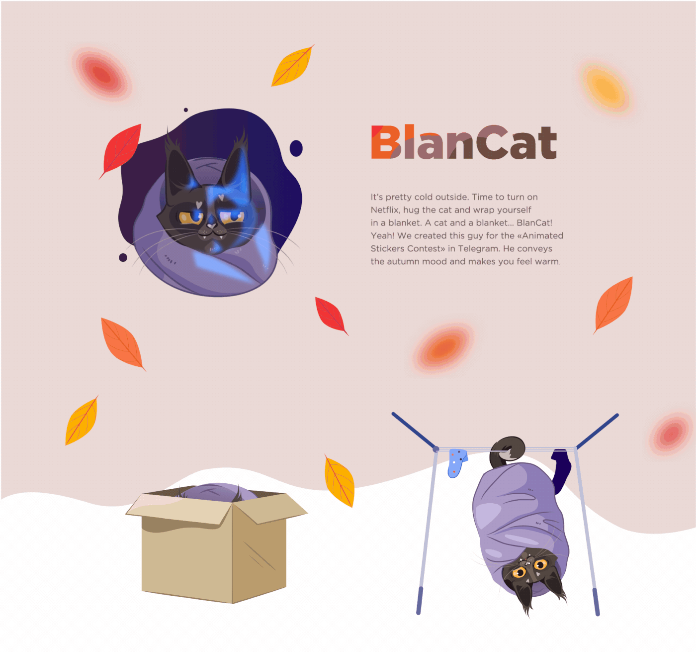 BlanCat. Telegram sticker pack on Behance