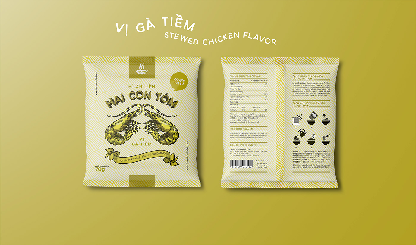 Advertising  branding  Identity Design instant noodles Packaging redesign vietnamese food