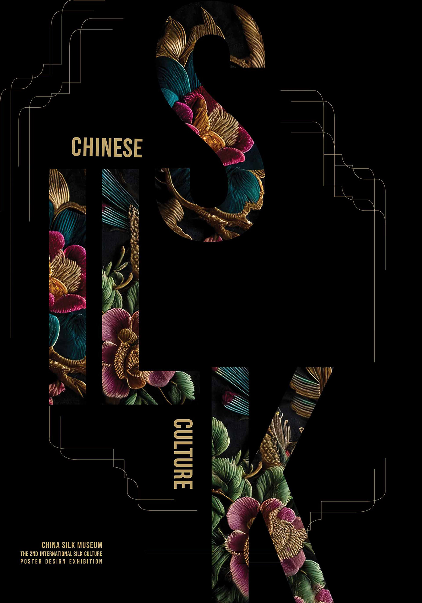 chinese culture fabric Fashion  museum Poster Design SILK silkprint typography  