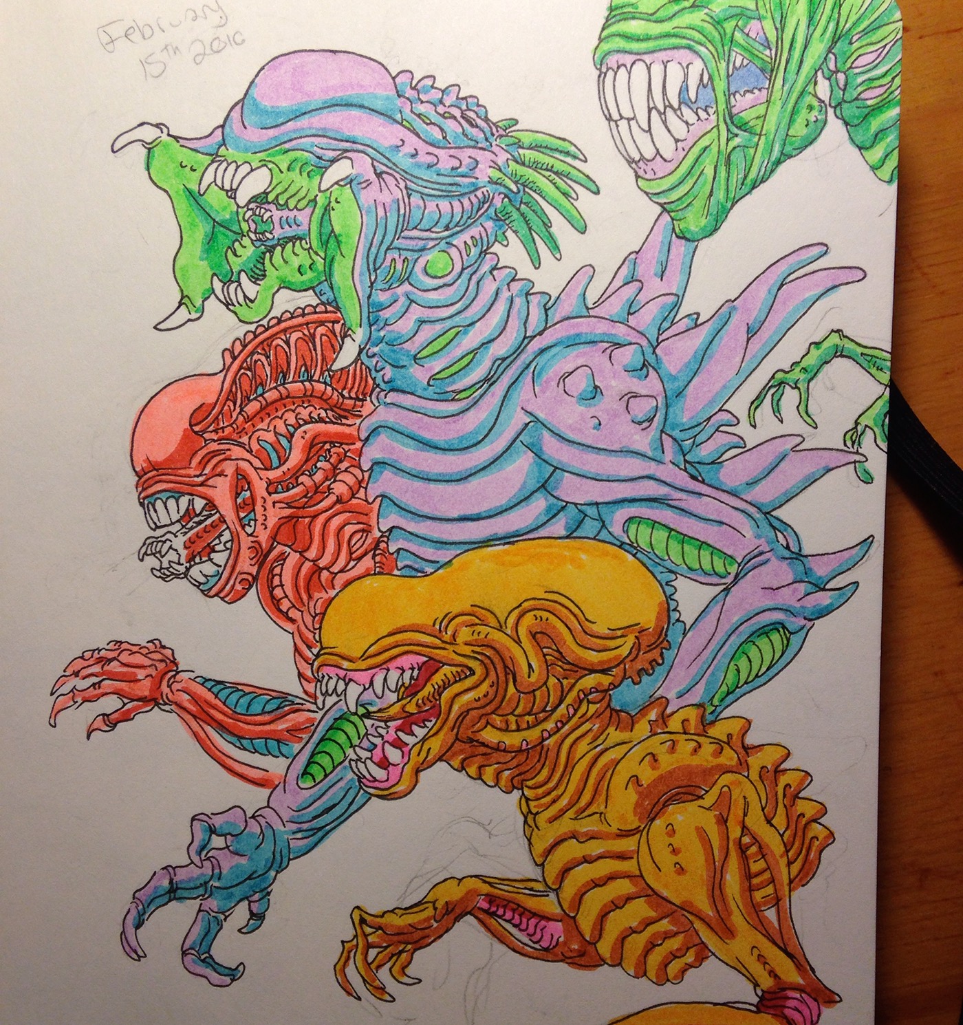 sketchbook ILLUSTRATION  monsters Drawing  moleskine creature design