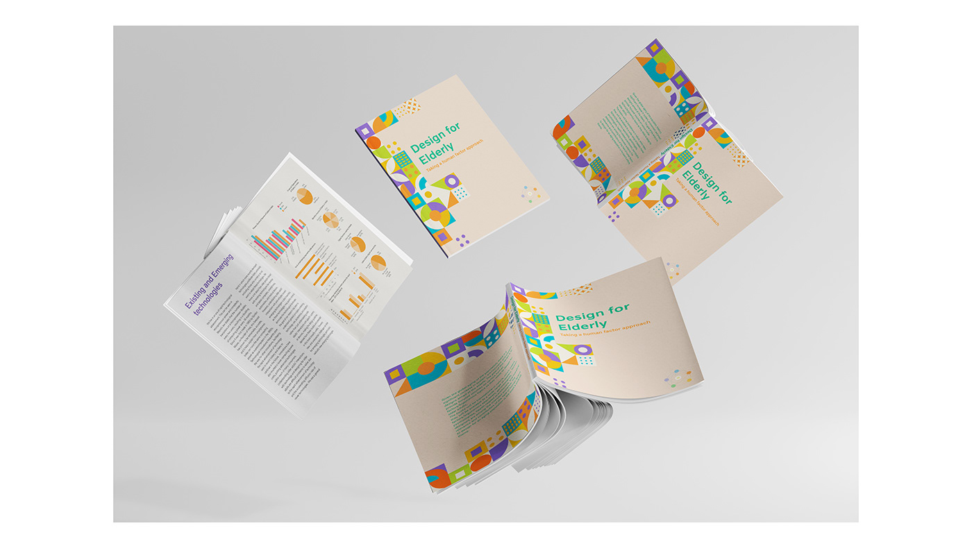 book color Elderly graphic design  manual Mobile app publication user interface UX design UX Research