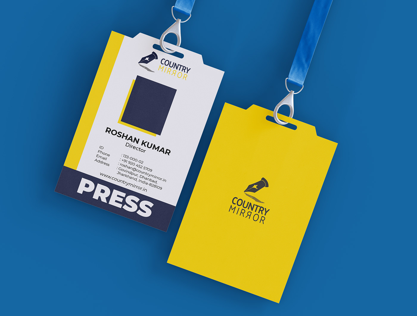 brand identity branding  business card Logo Design press id card press identity