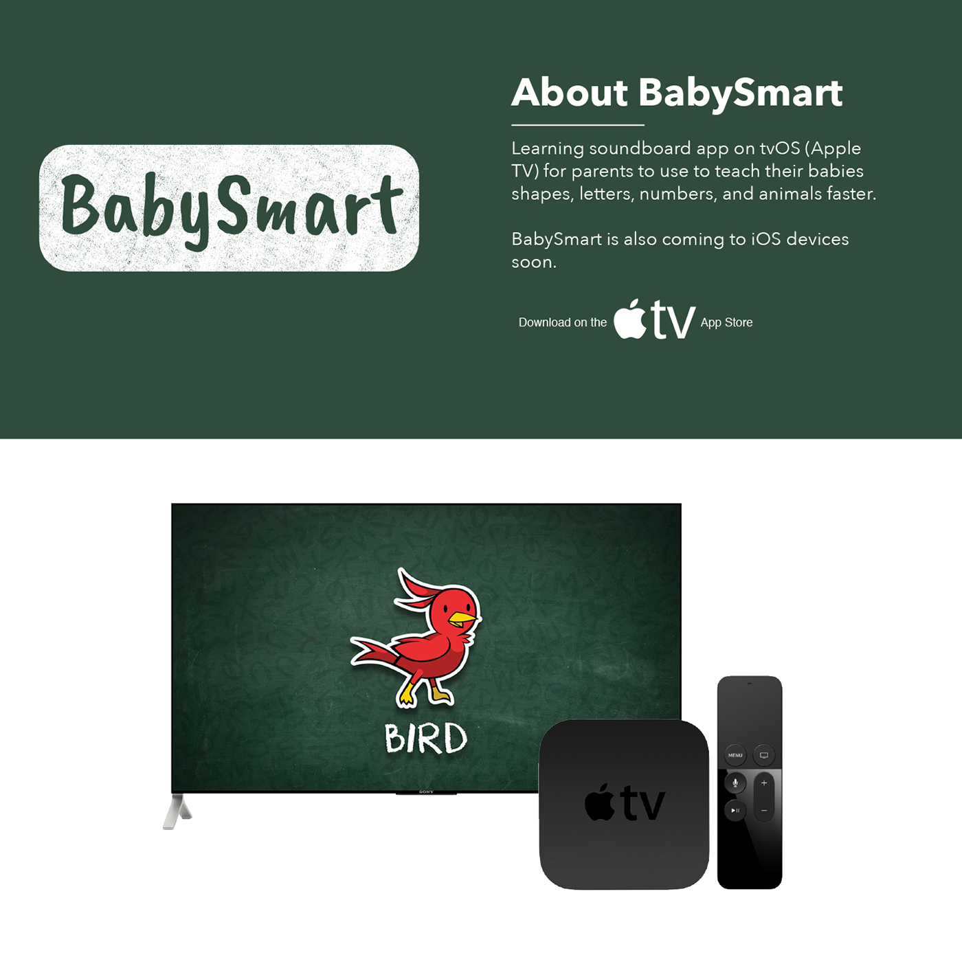 BabySmart Apple tv TVOS ios animals ILLUSTRATION  apple iphone learning stickers