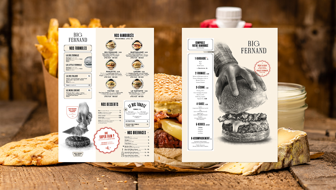 art direction  branding  editorial editorial design  Food  graphic design  hamburger ILLUSTRATION  menu restaurant