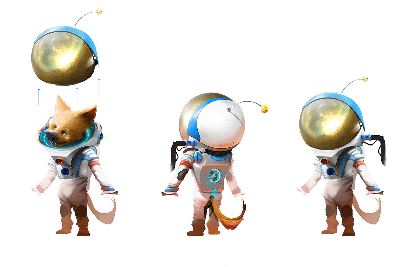 LAIKA dog Space  planet suit Scifi desert gravity Character design environment