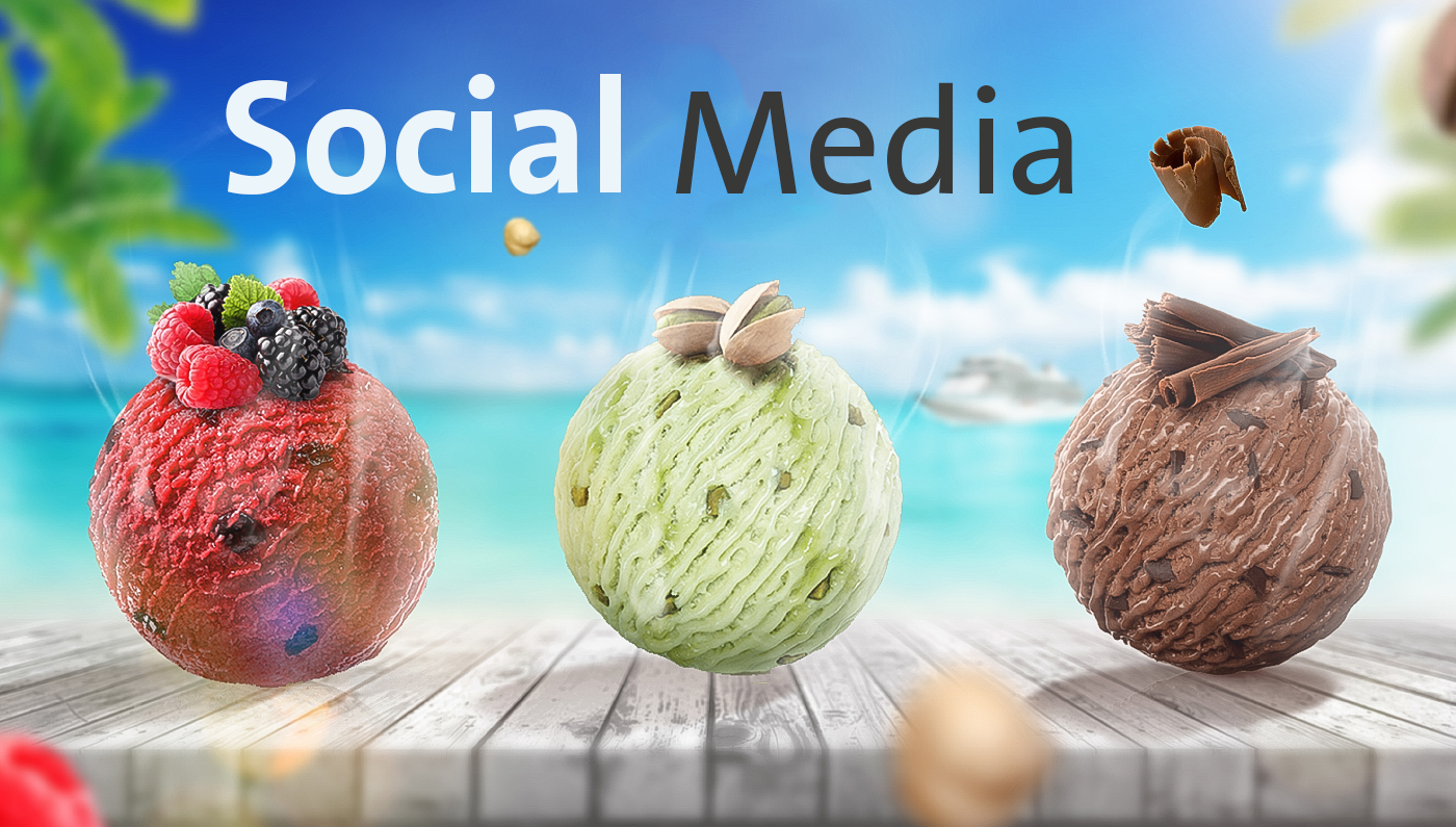 graphic design  social media ice cream shad ice cold branding 
