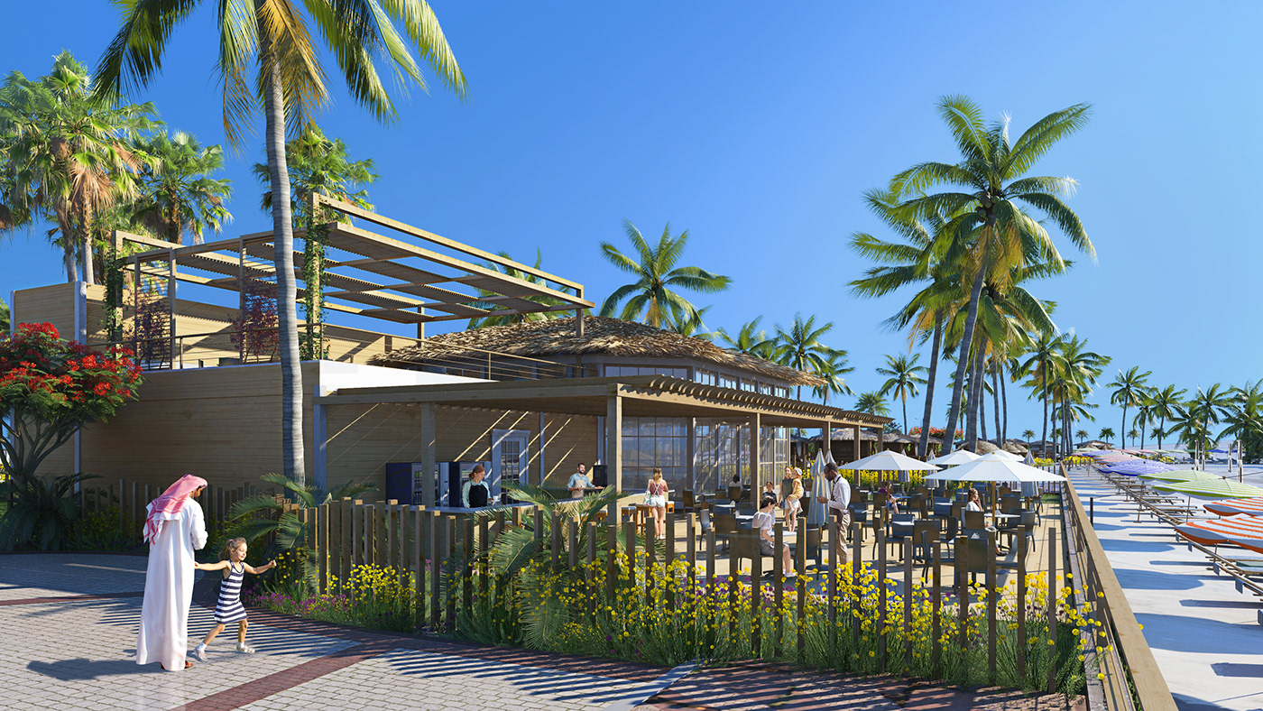 3dsmax architecture beach design jeddah Project Render visual visualization vray