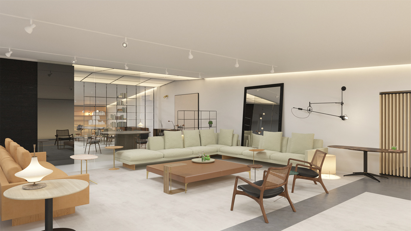 showroom design interior design  furniture design  recife