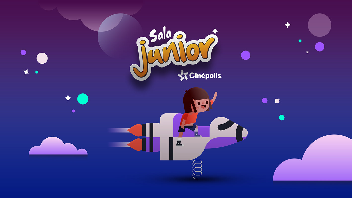 Cinepolis cinepolis junior cine movie teather kids kawaii salas junior Character design  motion graphics  personajes