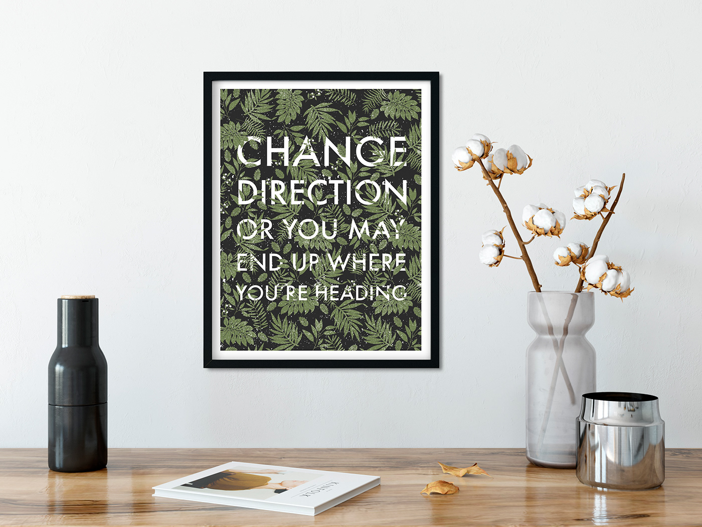 textile quote inspiration floral pattern change direction screen print silk screen poster Toronto Canada philosopher