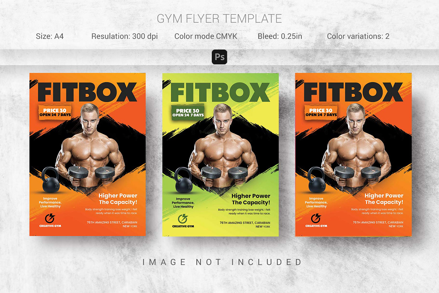 body flyer template cardio Design Templates figure fitness flyer Flyer A4 graphicriver gym Health