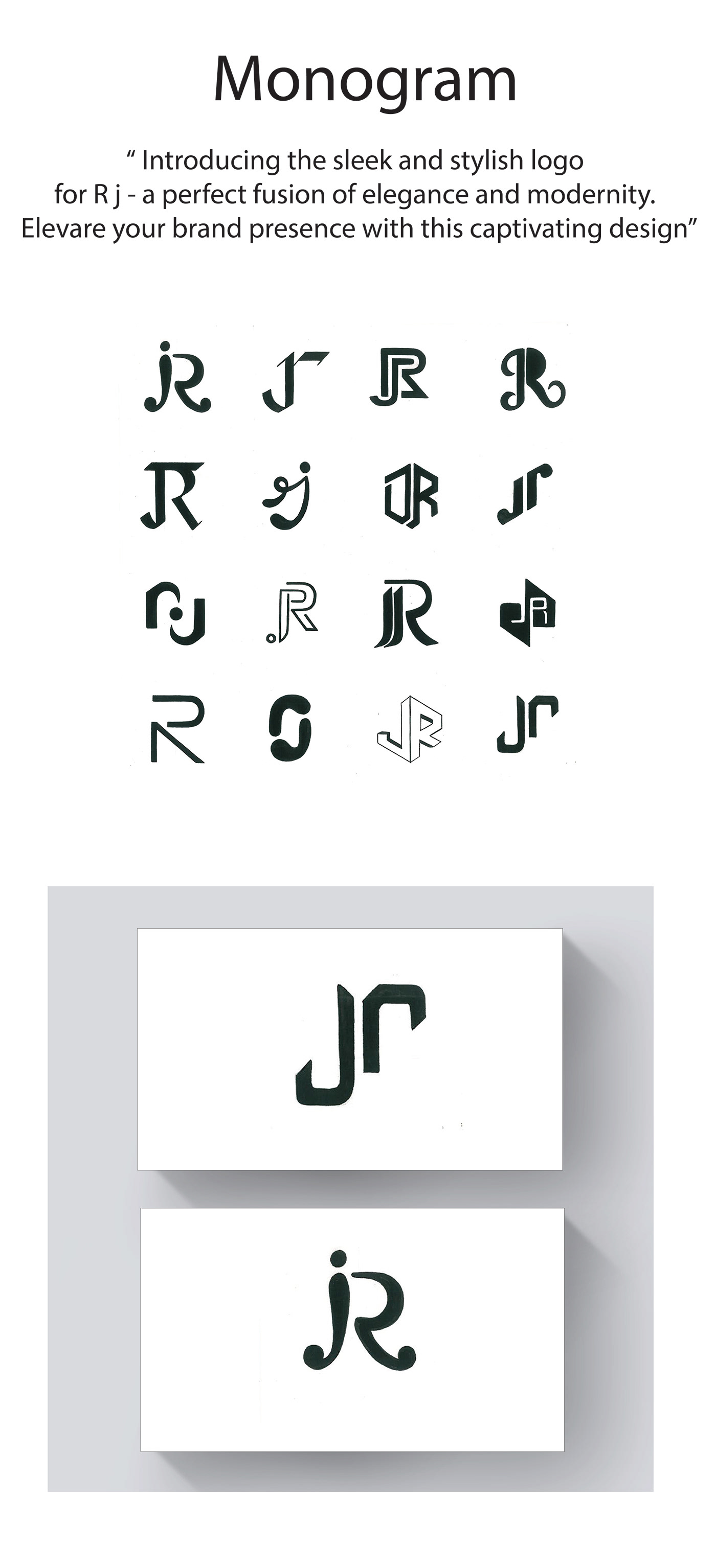 Logo Design typography   monogram initial letter logo