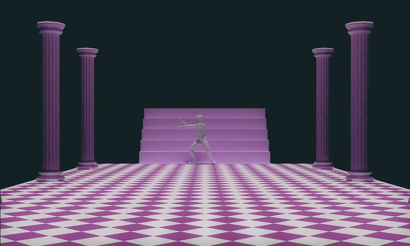 animation  Character DANCE   Glitch kinematic noise rigging sculpture vaporwave zeus
