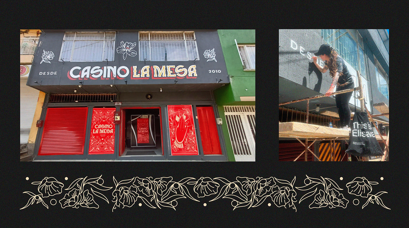 casino La Mesa branding  Las Vegas rotulación Orquidea Tequendama identidade visual Juegos lettering
