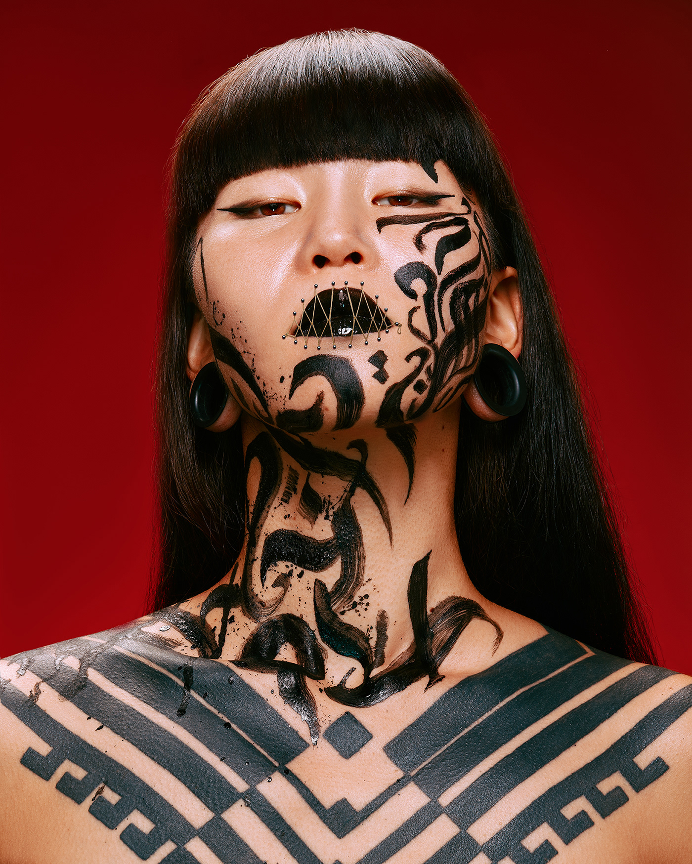 art tattoo Calligraphy   shibariart Beauty Portrait portrait Studio Photography retouch