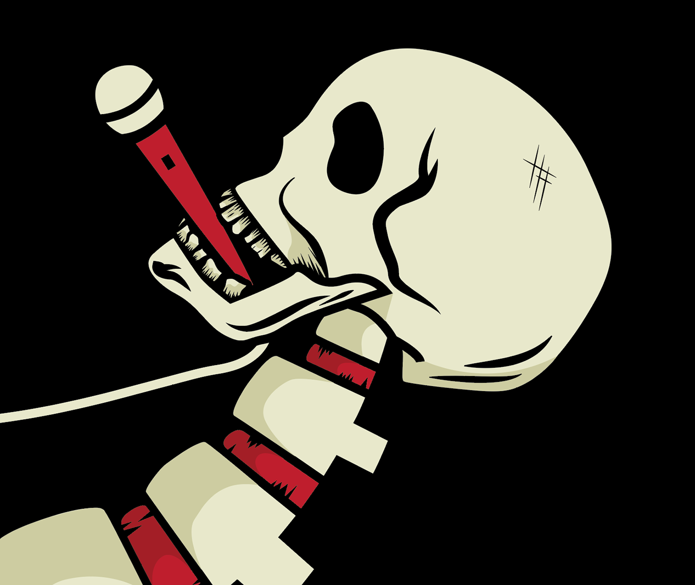 brand logo skeleton metal band Freelance sixth bone skull Gear