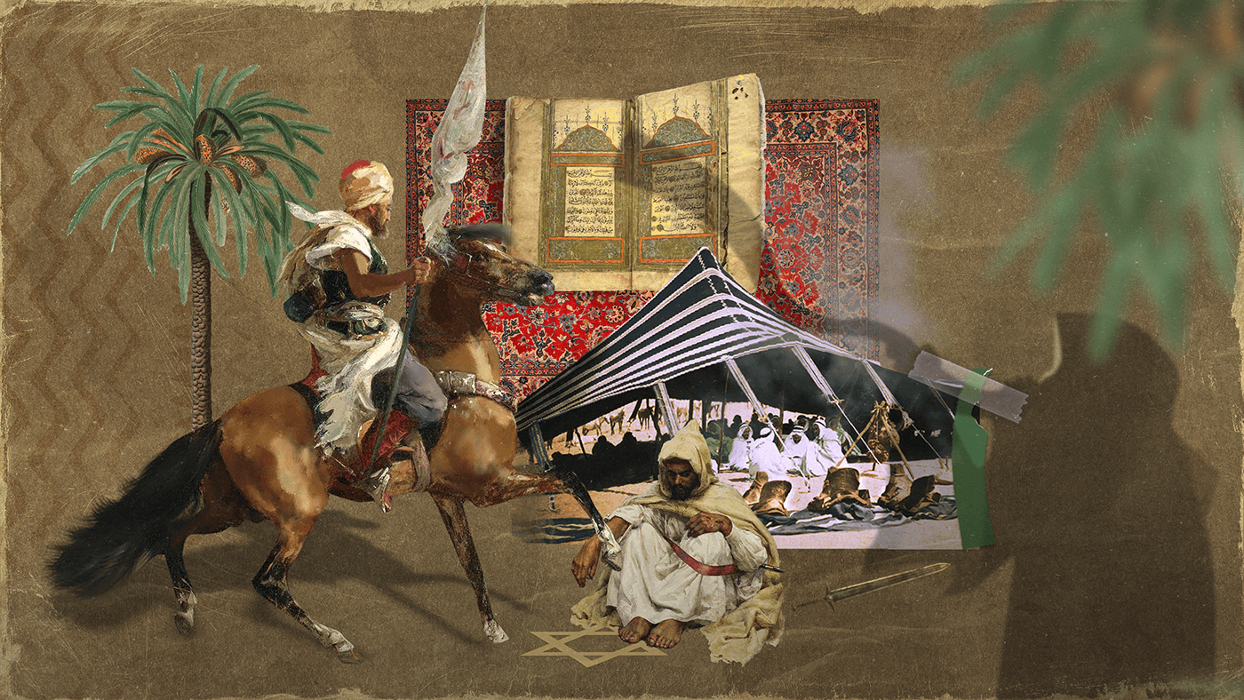 editorial collage collage art infographic storytelling   Documentary  history islamic mohamed kassab palestine