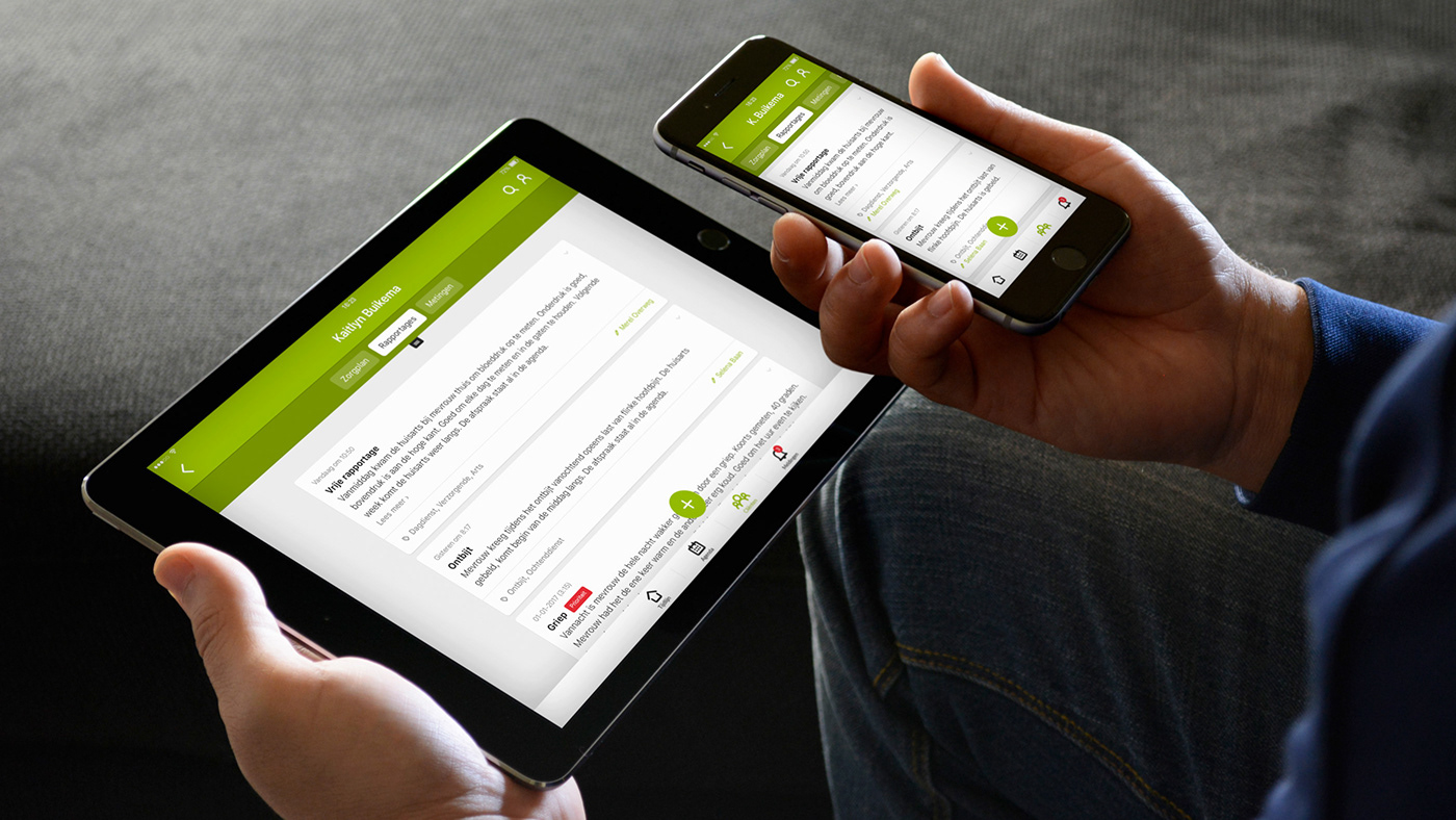 app design graphic design ux/ui photoshop inVISION care connections clean green user friendly