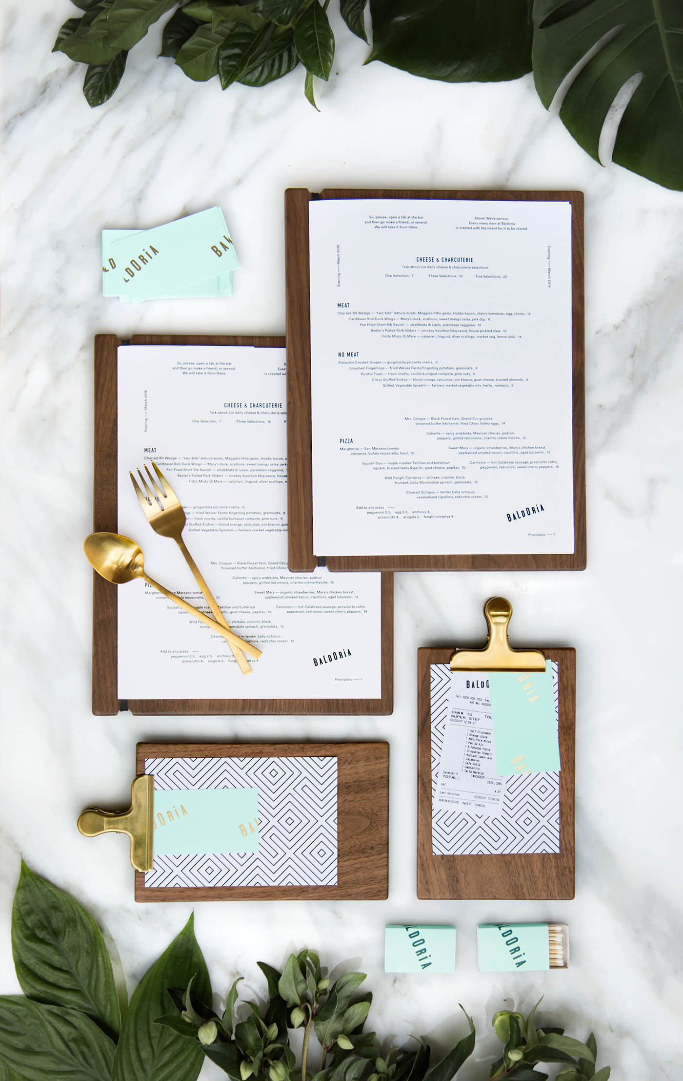 restaurant design menu design menu gold foil matchboxes branding  visual identity