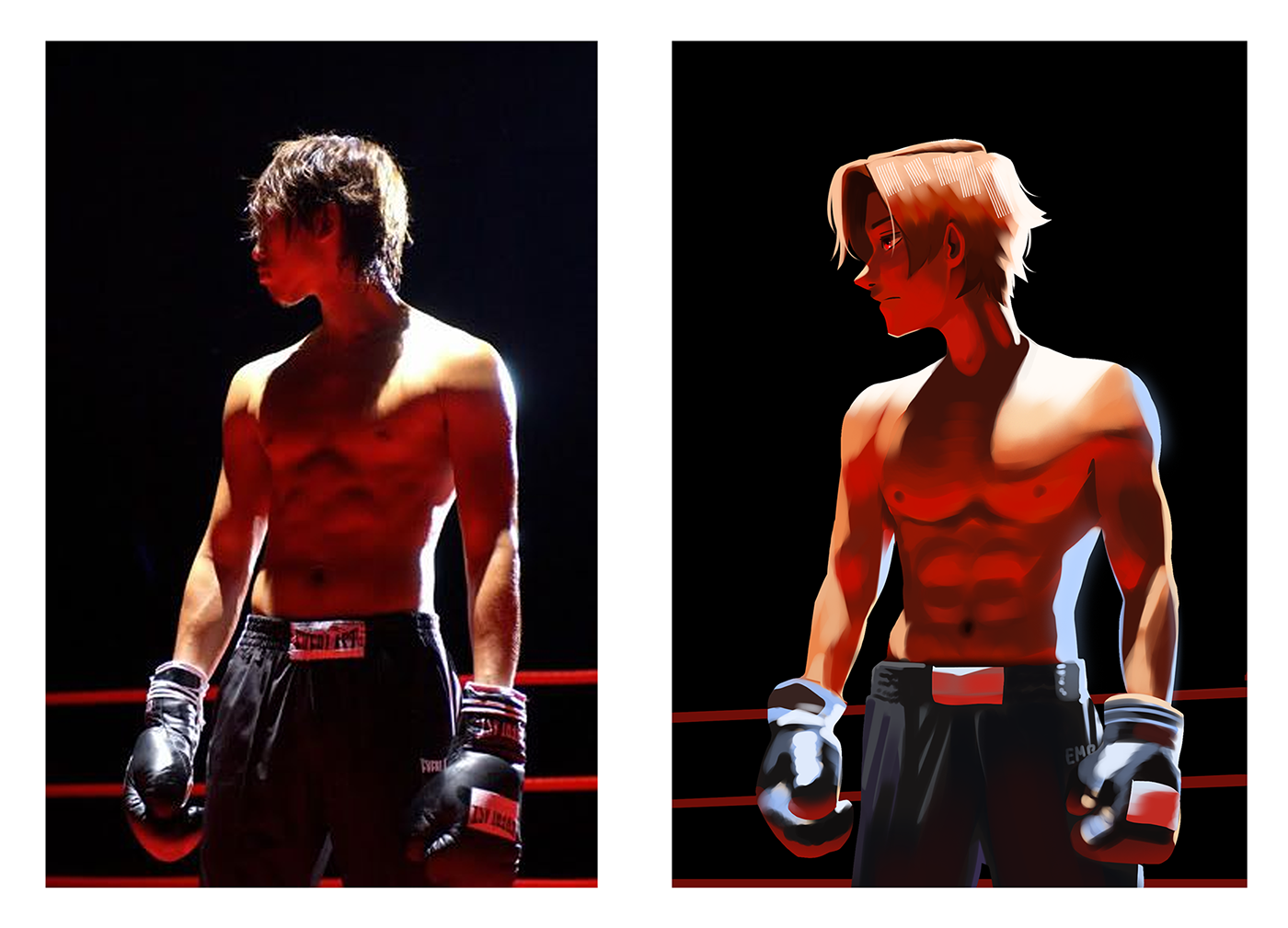 Digital Art  digital painting character art original character art study anime artwork Drawing  Boxer