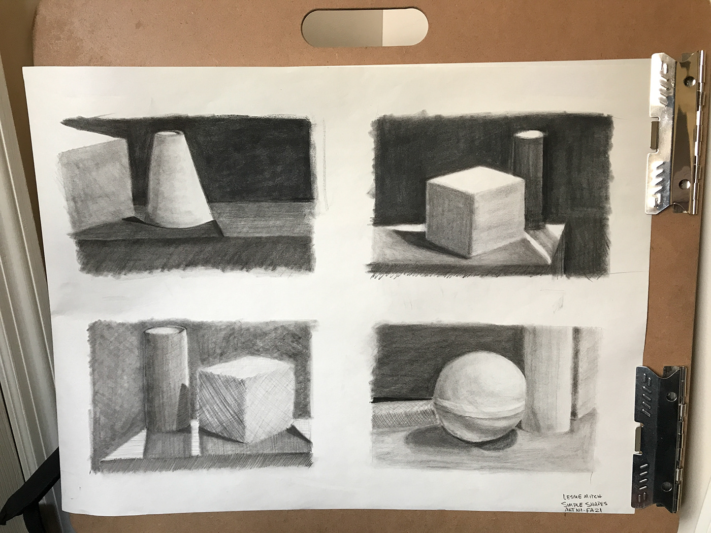 atmospheric perspective ink drawings still life Values study