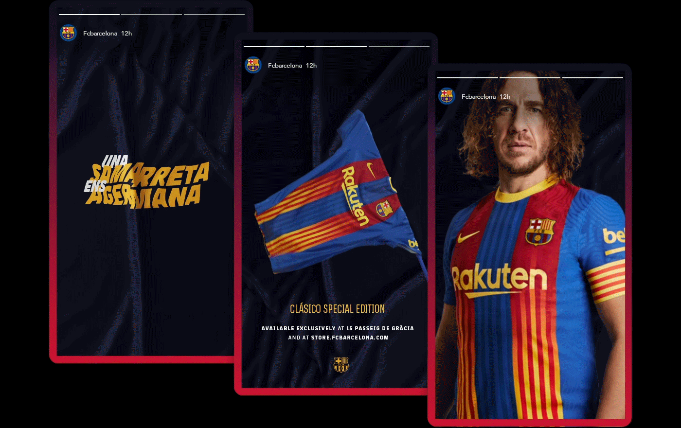 Barca barcelona el clasico fcb football jersey Nike poster puyol Spot