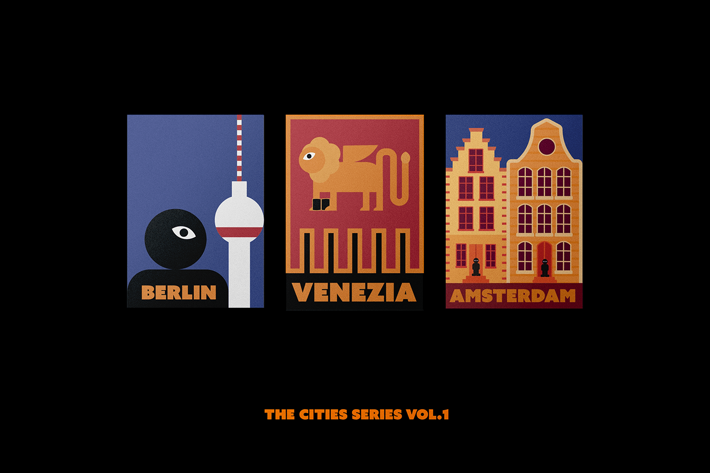 amsterdam berlin Poster Design self branding print design  poster Cities Travel city Venice