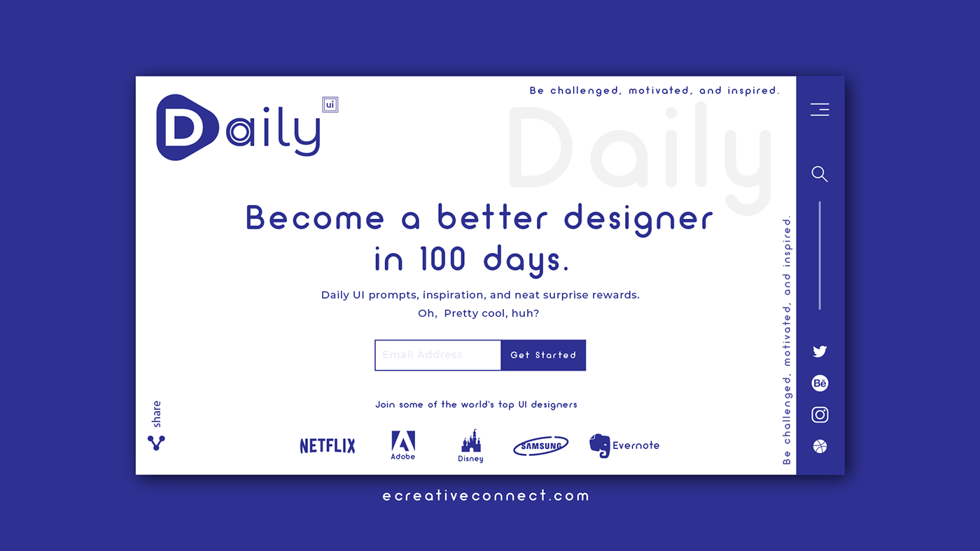 Web re design DailyUI daily 100day creative designer daily ui redesign