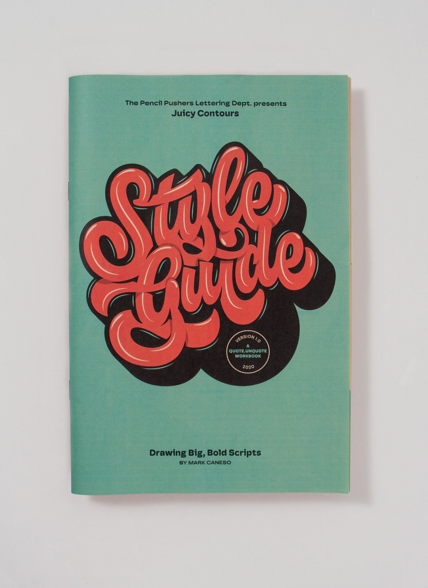 award winning Booklet design lettering newspaper photoshoot Style Guide workbook