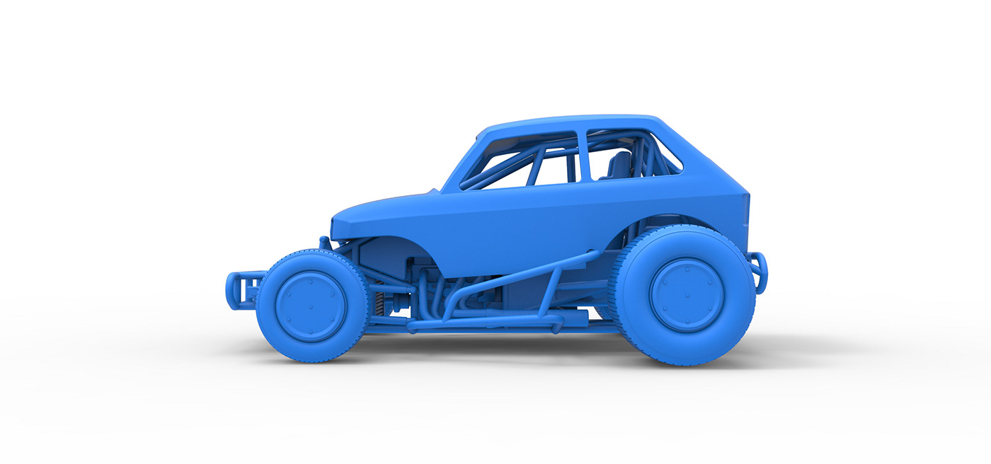 race car v8 toy 3D printable sprint car super rod super rods